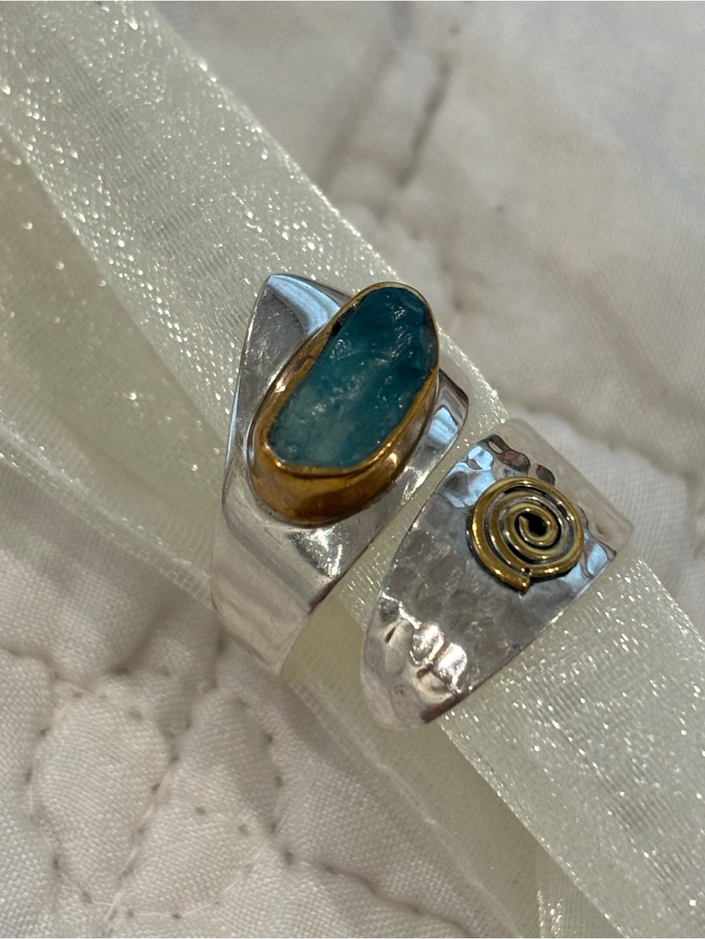 Silver adjustable ring - Picture 1 of 3